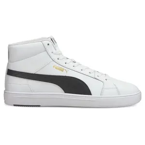 PUMA Mens Serve Pro Lite Mid Lace Up Sneakers Shoes Casual - Black, White