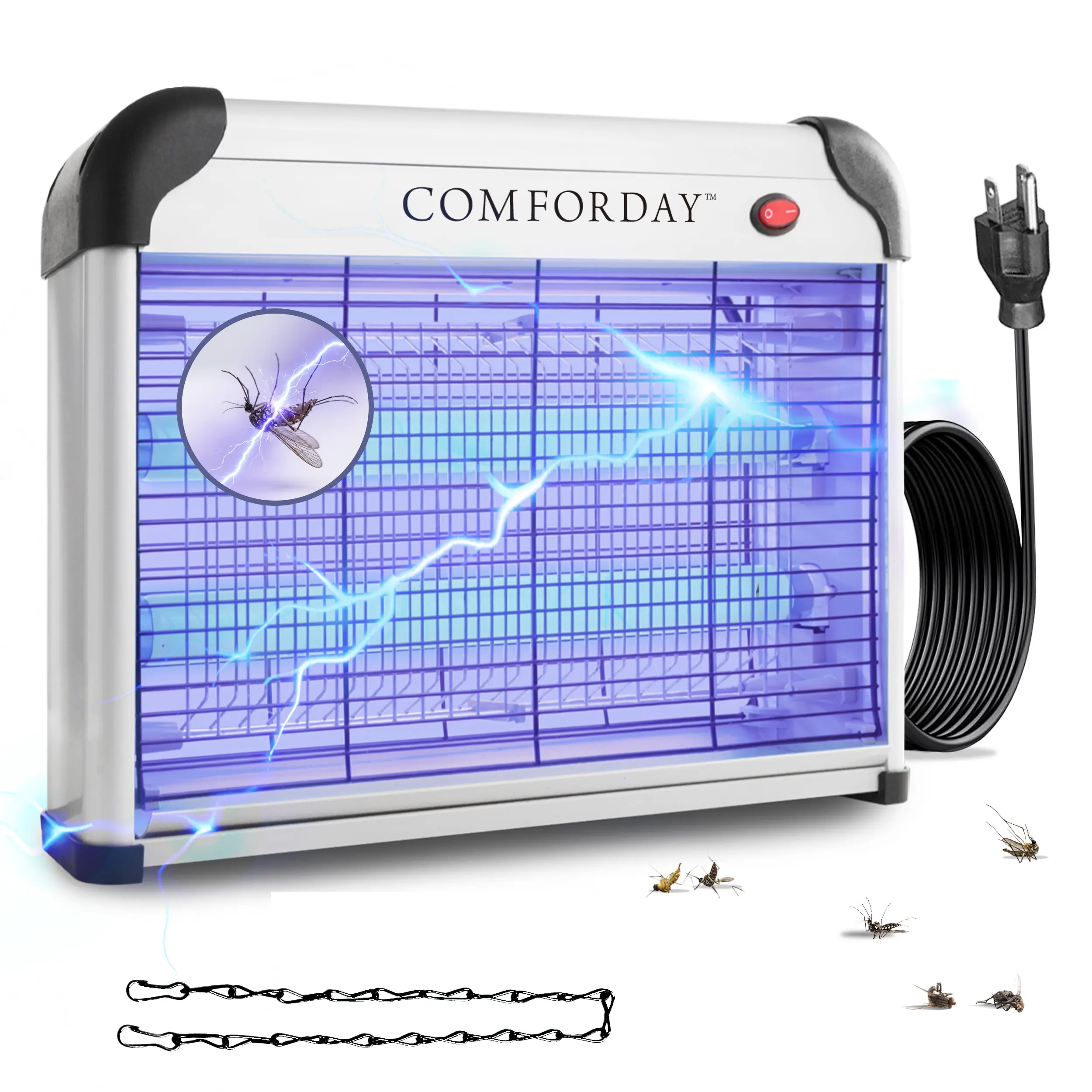 Comforday 20W Bug Zapper & Electric Indoor Mosquito Repellent, Insect Zapper, Zapper Bug Zapper, Bug Lamp, Bug Lamp Zapper