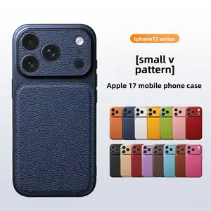 V-Series Leather Texture Case for iPhone| 17 Premium Colors (Fits 13-17)