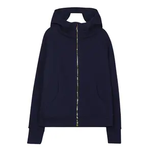 Long slim fit Women's Fleece-Lined Jacket - autum winter sweatshirt Outdoor Hooded Jacket