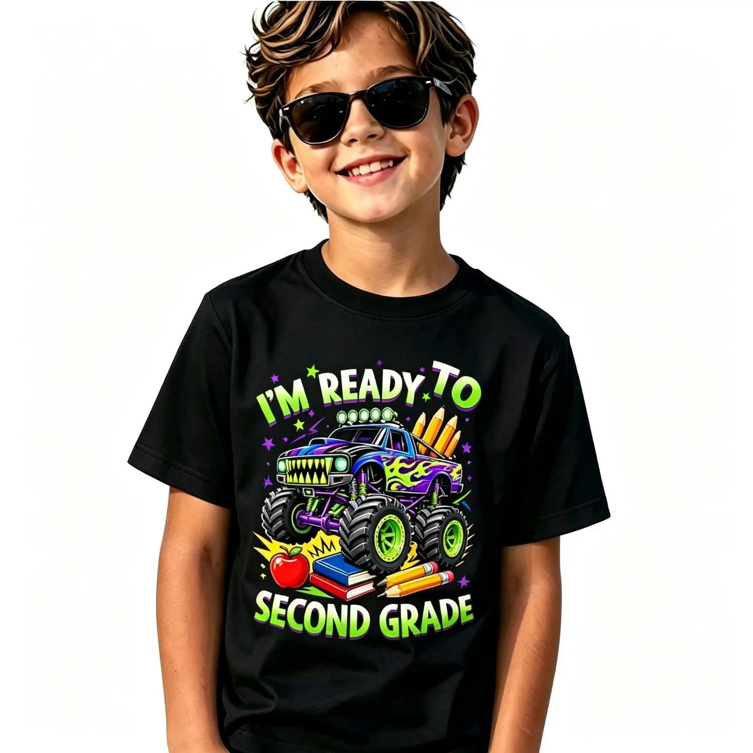 I'm Ready to Crush Second Grade Truck Back to School Boy Kid T-Shirt