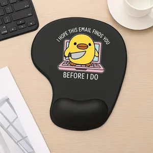 Funny Duck Mouse Pad with Wrist Rest, Perfect Office Humor Gift, Cute Desk Accessory for Home Office & Work From Home Essential