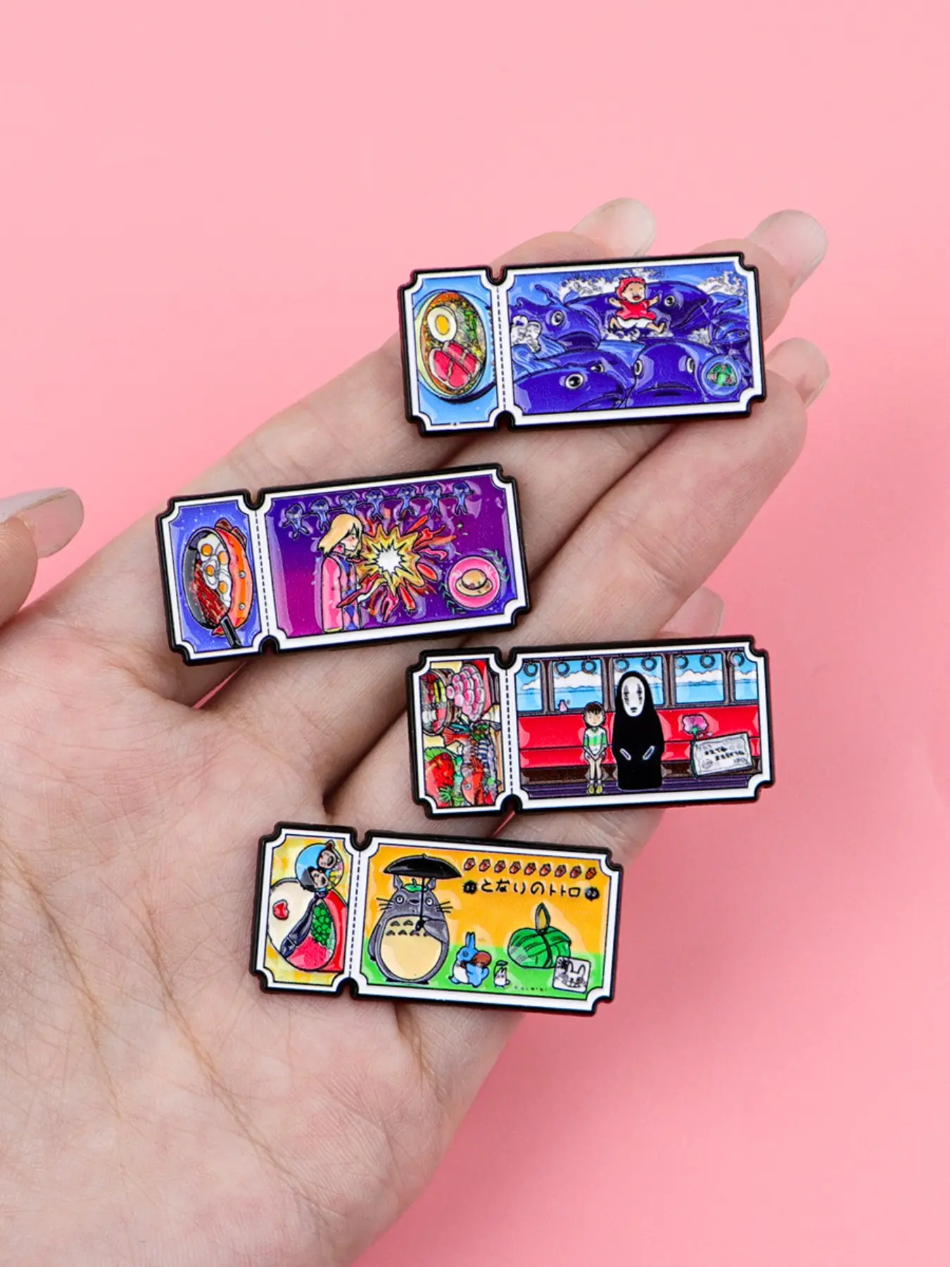 4pcs/set Anime Metal Pins, Collectible Pins, Creative Fashion Accessories, Multi-Functional Bag Decorative Badges, Brooches, Perfect For Backpacks And Clothing, Punk Style, Badge Decoration, All Seasons