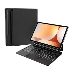 accrosoo Wireless Keyboard Case for Samsung Galaxy Tab S10+ Plus/S9+ Plus/S9 FE+ Plus/S8+ Plus/S7+ Plus/S7 FE 12.4" , Tablet Case with S Pen Slot , Magnetic Floating, Multi-Touch Trackpad, 7 Backlits,Tech Gadgets, Durable Adjustable Detachable