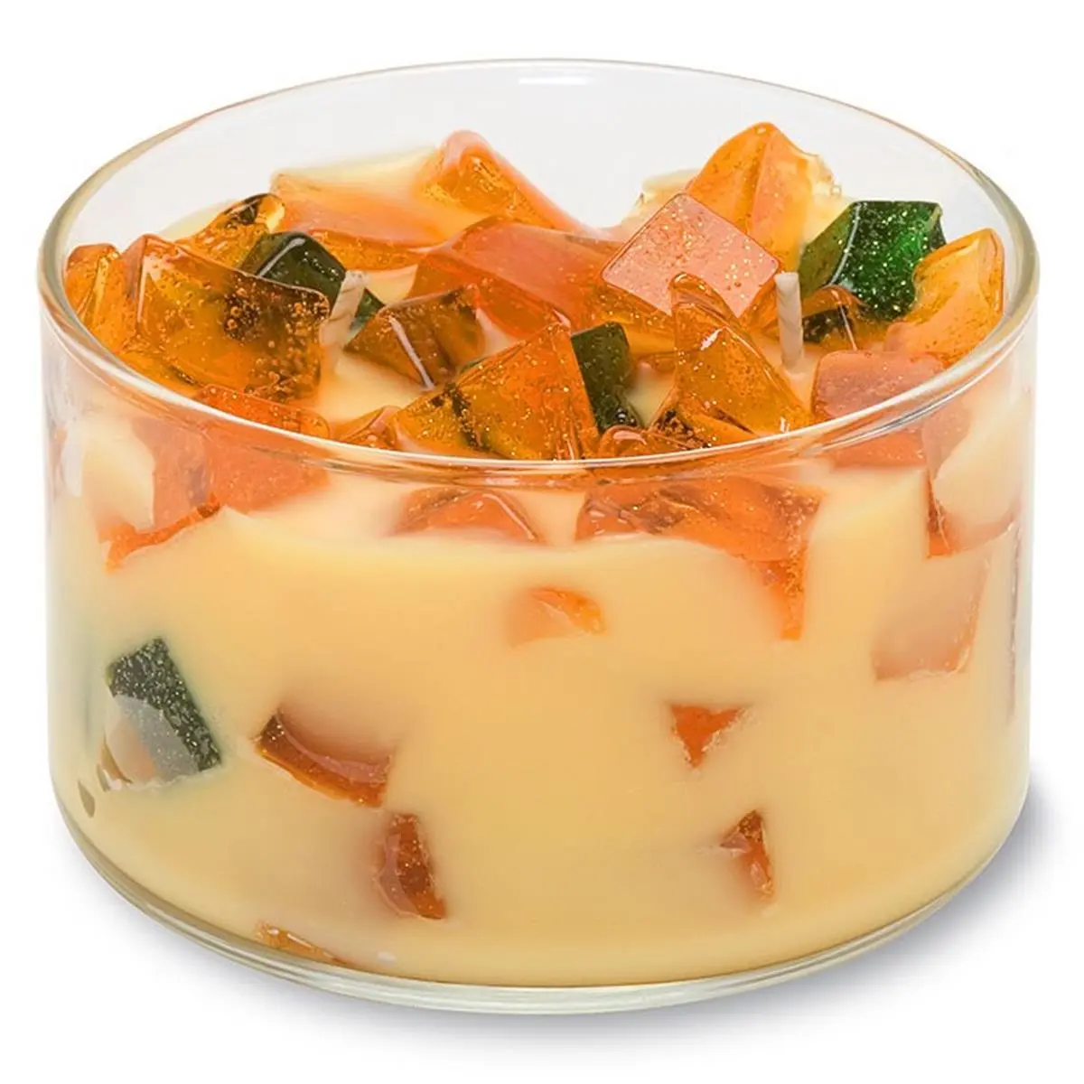 212 MAIN Hand-Poured Stained Glass Wax Scented Candle - 9.5oz 2-Wick Buttery Spice Pumpkin Patch Fragrance Color Bowl, Home Decoration, Festive Gifting Centerpiece