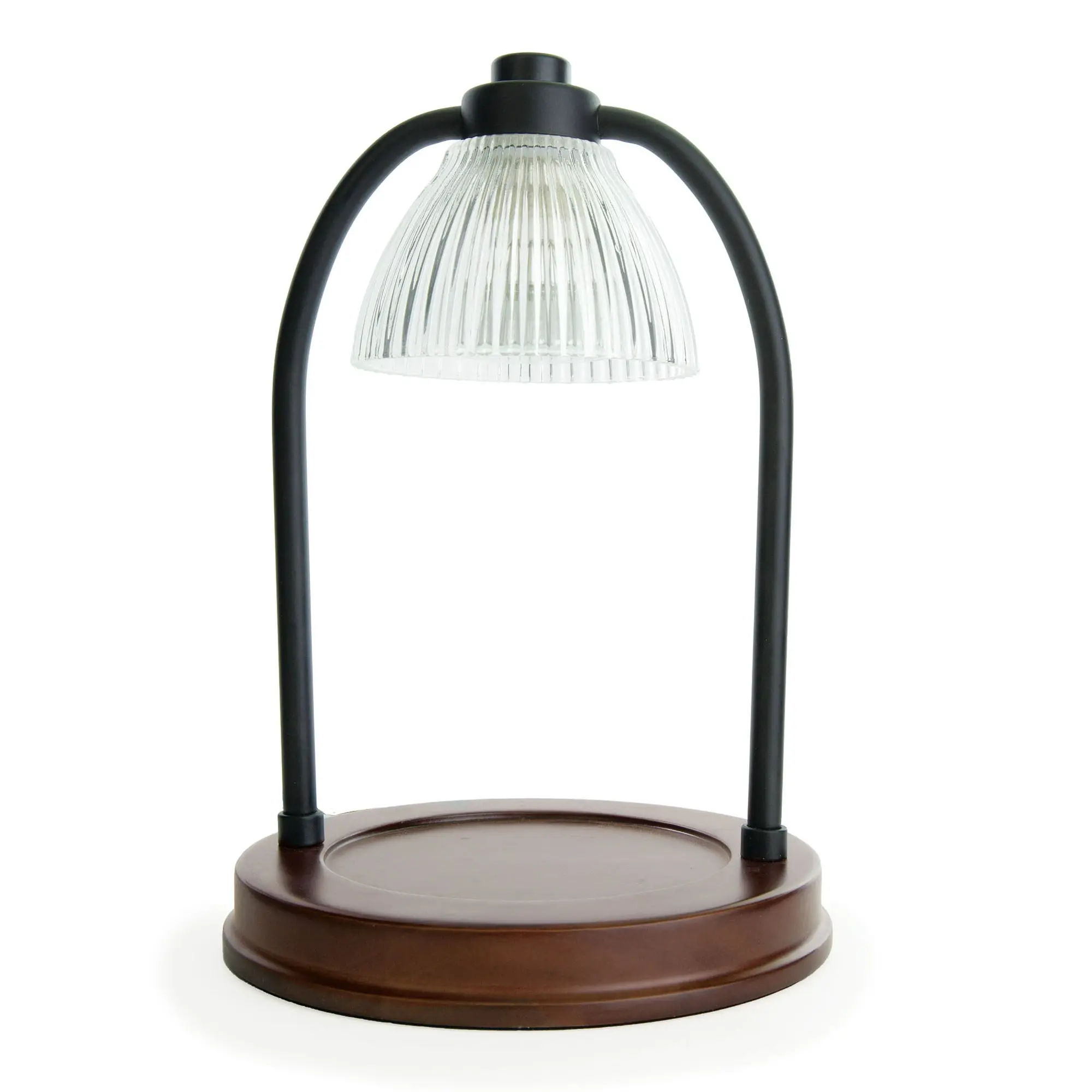 Better Homes & Gardens Candle Warmer Lamp, Top-Down Flameless Candle Holder with Ribbed Glass Shade and NP5 Bulb, Home Decor & Fragrance Accessory