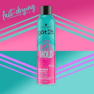 Got2b Flex Insta Hold Hair Spray 9.1oz | Strong Flexible Hold, Frizz Control