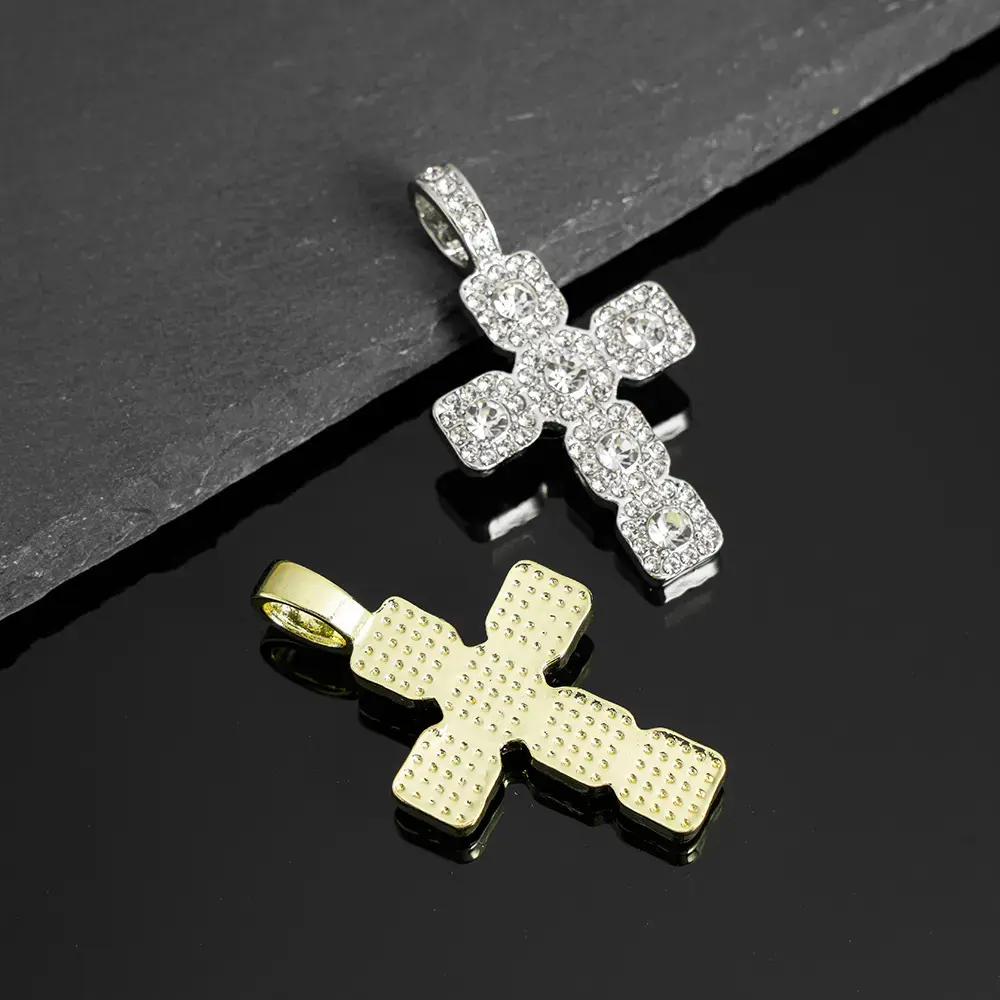 Cross Pendant Necklace, , Punk Style Cubic Zirconia Accessory with Stainless Steel Twisted Tennis And Rope Chain, Iced Sparkling Statement Ornament Suitable for Daily Wear And Gifting for Men, Women And Husband Cross Pendant Necklace, , Punk Style Cubic Zirconia Accessory with Stainless Steel Twisted Tennis And Rope Chain, Iced Sparkling Statement Ornament Suitable for Daily Wear And Gifting for Men, Women And Husband