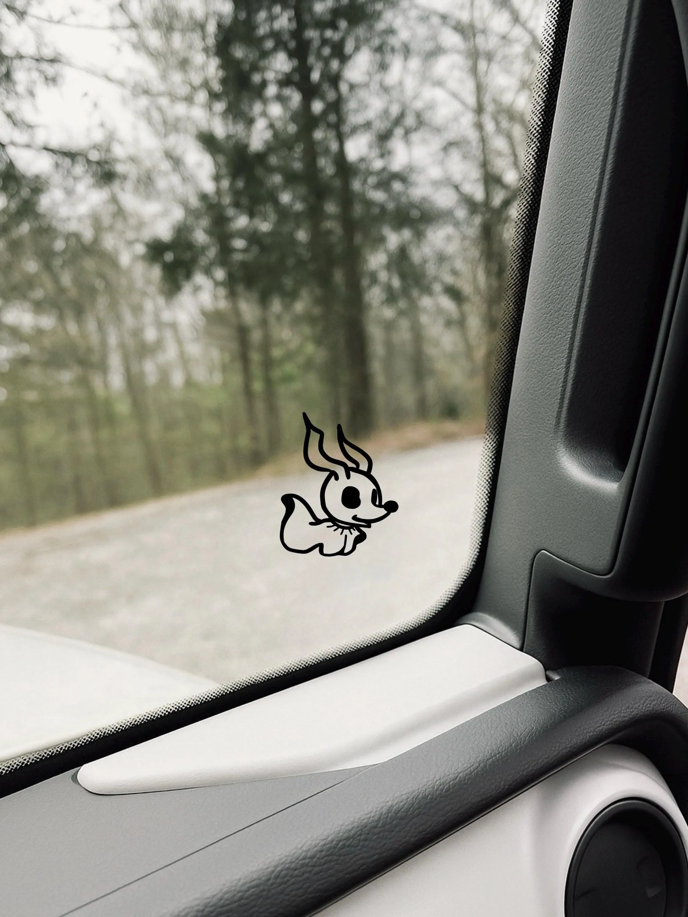 Floating Ghost Dog Easter Egg Car Decal Halloween Window Sticker | 4x4 Decal | Halloween Decal | Easter Egg Decal Windshield