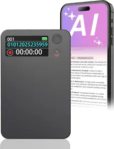 AI Voice Recorder, Transcribe & Summarize by ChatGPT, Digital Recorder Device with Playback for Lectures, Meetings, Calls, Support 107 Languages, 64GB Memory, APP Control