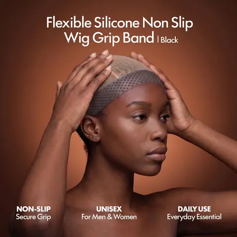Flexible Silicone Unisex Wig Grip Band - Anti Fall Hairband, Non Slip Hairbands, One Size Fits All Flexible Headbands for Secure Wig Hold, Daily Wear