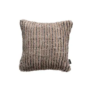 The Velvet Ridge Faux Fur Pillow - Truffle Mocha