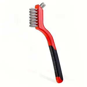 Wire brush with curved handle - Hardware, deep cleaning for rust removal, dirt and paint, deep cleaning brush | curved handle brush