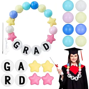 Suncalla Graduation Leis 2026 Giant DIY Friendship Bracelet Leis with Grad Letters Class of 2026 Graduation Necklace Accessories Gift for Woman Party Supplies