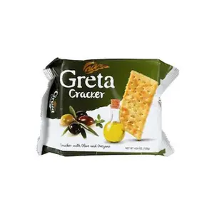 Greta Cracker With Olive and Oregano Net Wt 4.23 Oz 120 Gr