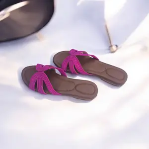 Handmade Moroccan Raffia Slide Sandals for Women