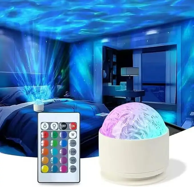 New Deal - 2 in 1 Northern Lights Projector, 16 Color Aurora Night Light Projector,Remote Galaxy Light Projector,USB Recharge Ocean Wave Projector for Playroom Birthday Kids Teen Gift (Aurora & Wave)