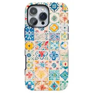 Tuscan Tiles Case Pattern Phone case - Tough Phone Case Compatible with iPhone 16/15/14/13/12/11/X/Xs/Xr with Dual-Layer Defense and Wireless Charging Ready