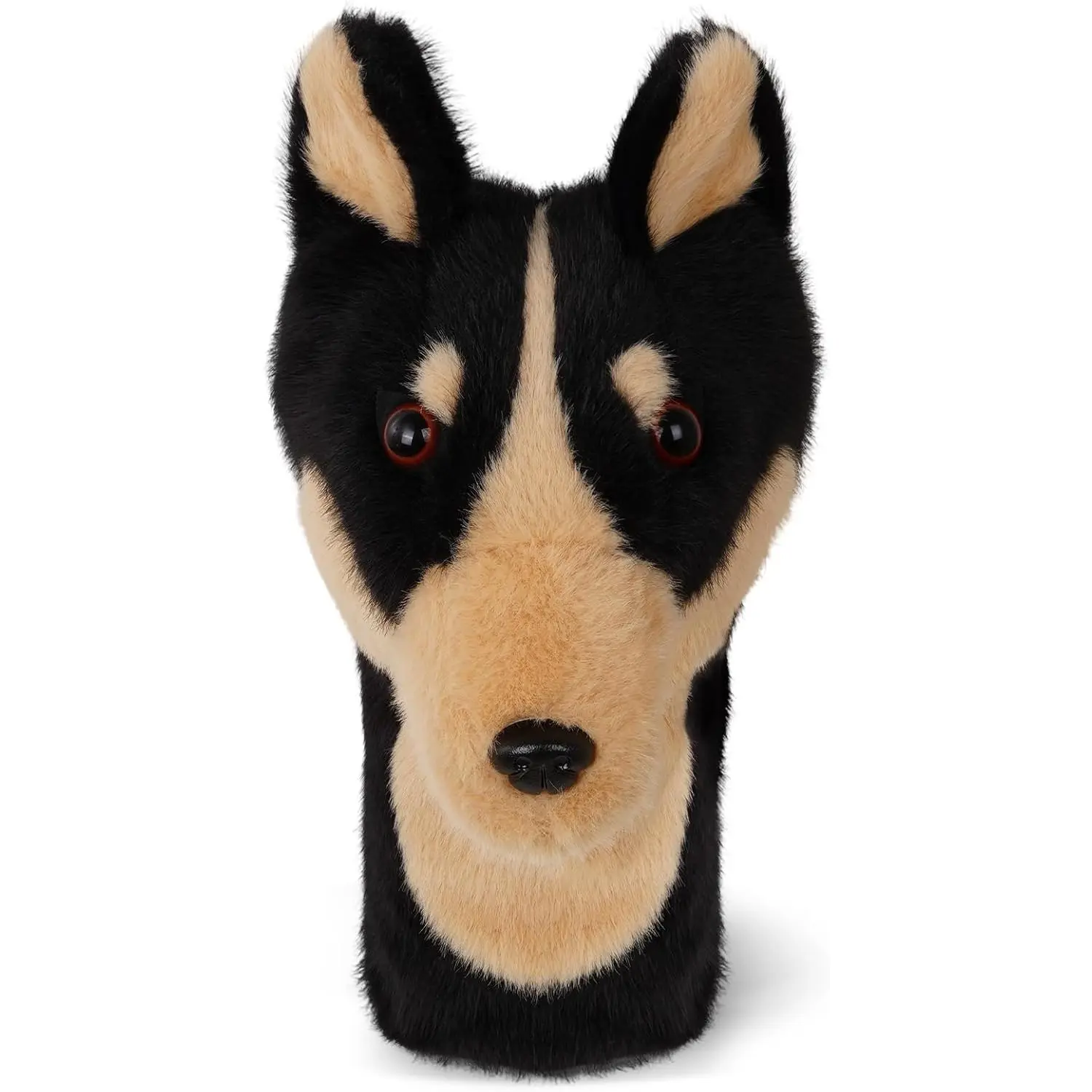 Mytag Doberman Dog Driver Headcover - Funny Golf Driver Head Cover for Animal Plush Golf Accessories in Black/Tan