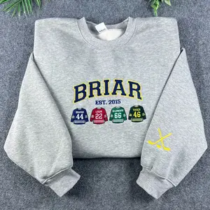 Briar University Hockey Romance Embroidered Sweatshirt, Graham 44 Di Laurentis 66 Crewneck, Off Campus Bookish Gift for Hockey Romance Fans