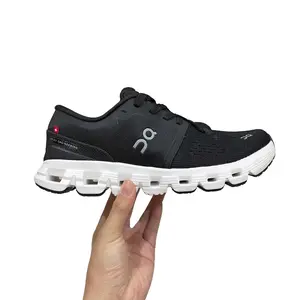 On Women Cloud X 4 Black White Running Shoes