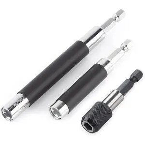 Screw Drive Guide Drill Bit Tip Holder  Bit Holder Drill Bit Extension Bar Drill Screw Adapter with 1/4 Inch Hex Shank, Set of 3