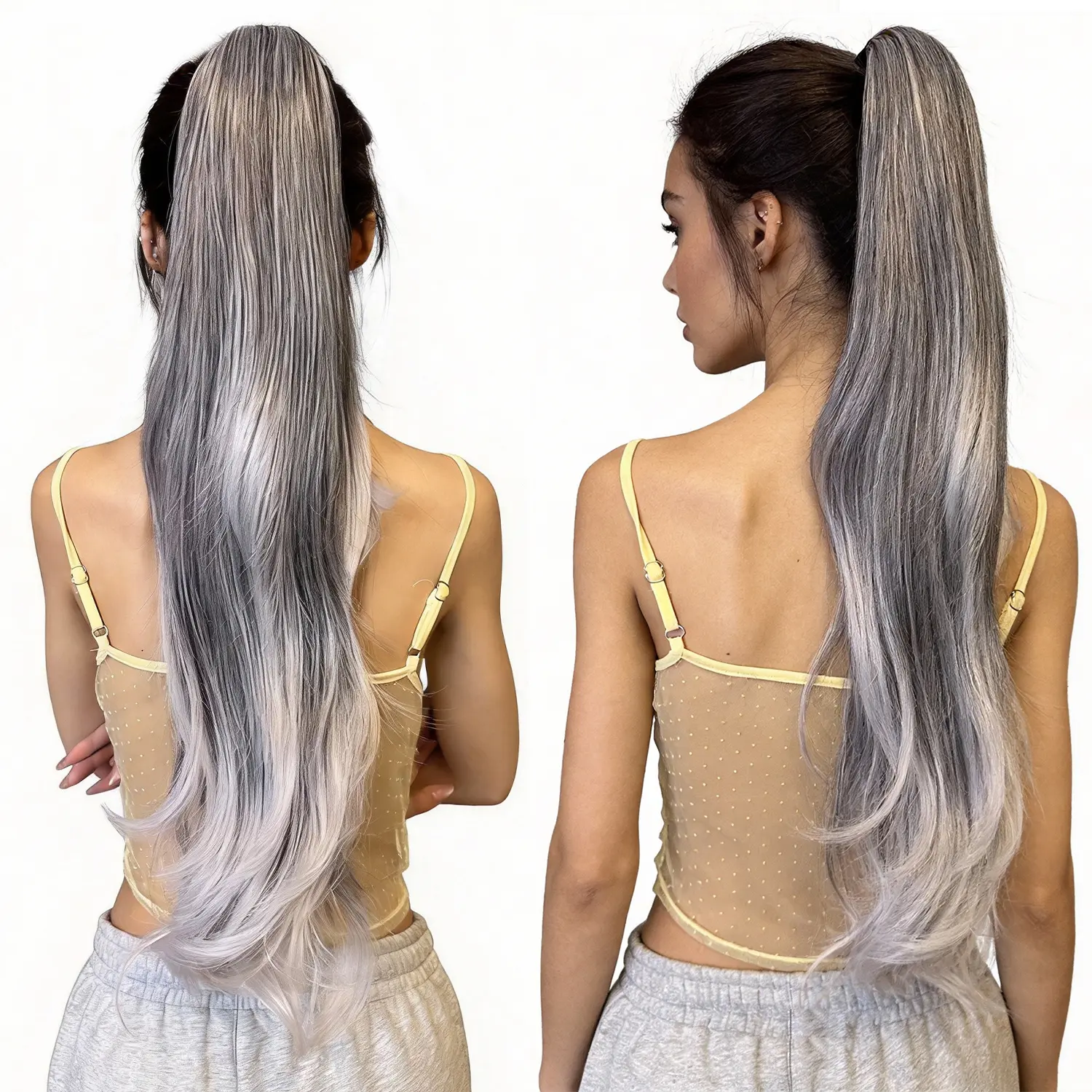 Grey with White Ends-26inch