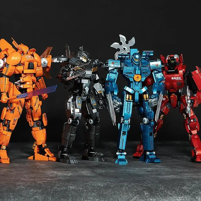 KBOX Pacific Hunter Robot building blocks Mecha Warrior Assembling toys film character model ABS plastic children gift