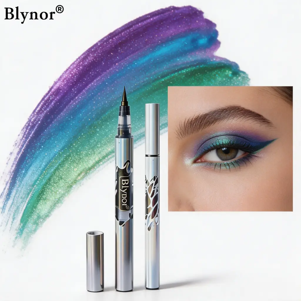 Blynor Chameleon Liquid Eyeliner Pen - Ultra-Fine Tip, 24H Longwear Waterproof Smudge-Proof, Cruelty-Free Long Wear Eyeliner for Daily & Events Beauty Makeup Product, Eyeliner Shades Pen Longwear Eyeliner Fine Linez Eyeliner