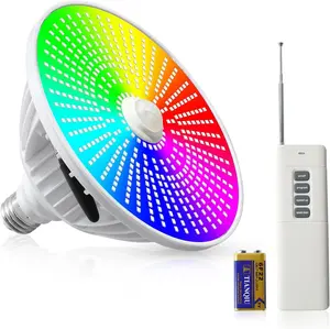Underwater Inground Pool Light 60W RGB with Remote Control E26 E27 Replacement for Hayward Fixture Color Changing Swimming Led Pool Lights Bulb(70W,RGB)