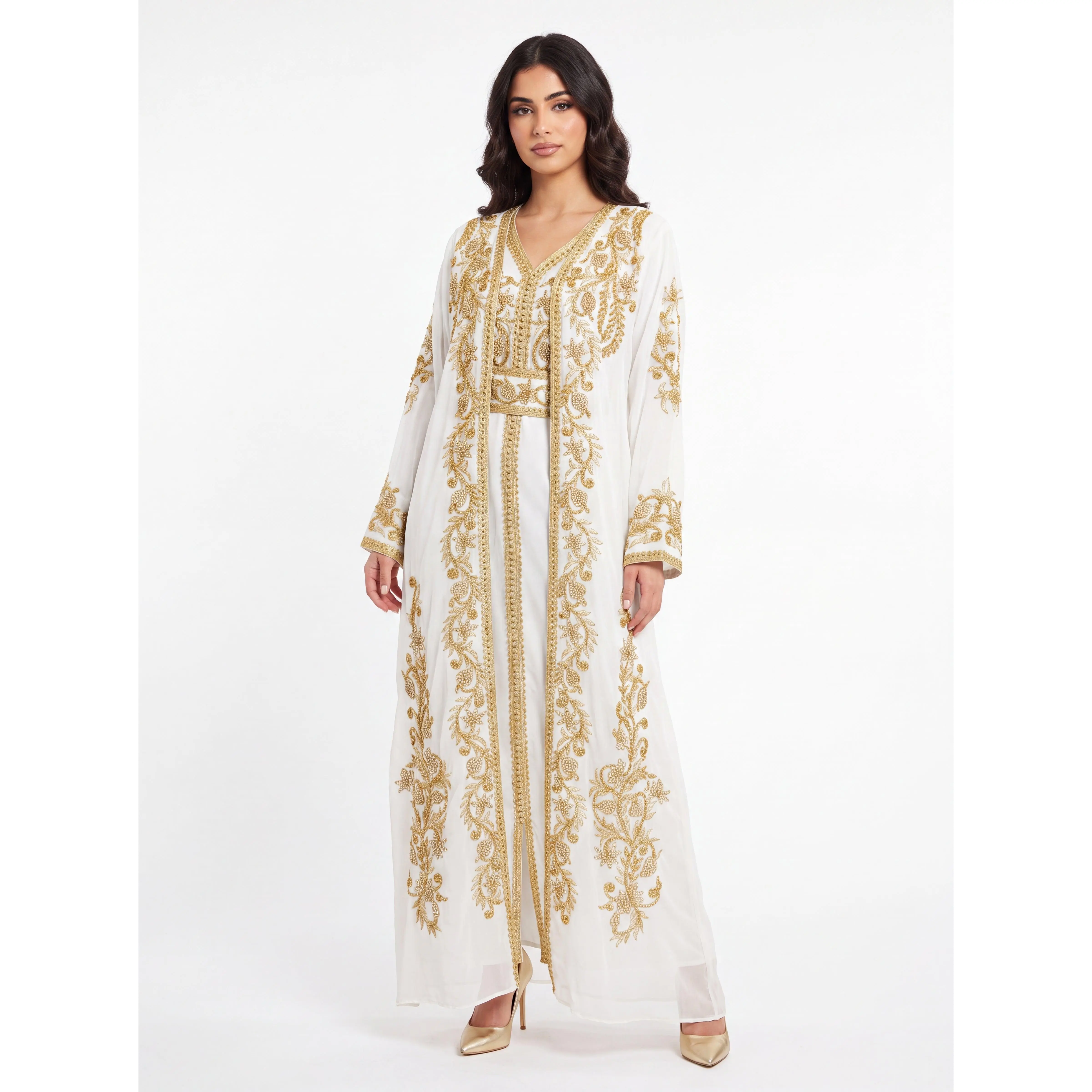 Asia Kuftan Set    - Women's Embrodiered Traditional Thobe, Dress, Abaya, Perfect for Eid, Ramadan, Gifts for Her