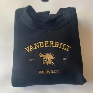 Vanderbilt Embroidered Sweatshirt, Nashville Commodores Crewneck, Vintage College Spirit Sweater