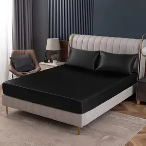 Black Fitted Sheet Twin Size, Deep, Luxury & Soft Bedding