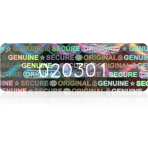 180 count Tamper Proof Hologram Stickers  Seal Genuine Warranty Void Label Tamper evident Seal  Serial Number (1.2x0.4inch)