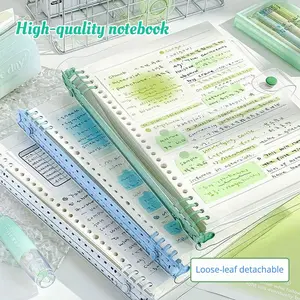 Self Study Focused B5 Loose Leaf Notebook with Clear Cover, Ideal for Exam Prep, Review Cycles and Knowledge Reconstruction, Detachable Pages Support Efficient Long Term Learning, Available in B5 Ruled 160 Pages and B5 Blank 160 Pages