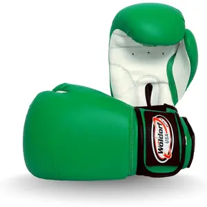 Durable 14oz Adult Boxing Gloves for Kickboxing Muay Thai Punching Bag, Green Vinyl Multi Layered Foam Padded With Unbeatable Price