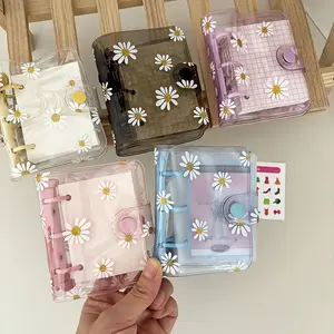 Mini Daisy Notebook Set, Three-Hole Loose-Leaf Diary, Sticky Notes Handbook, Office School Travel Holiday Gift, Learning Supplies