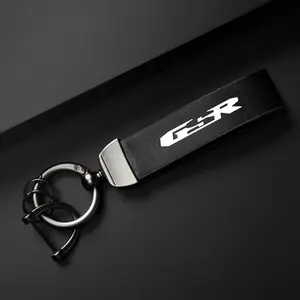 PU Leather Motorcycle Keychain Holder for Suzuki GSR Series, Durable & Stylish Key Ring Accessory, Perfect Gift for Motorbike Enthusiasts