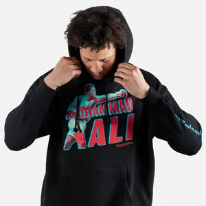 Contenders Muhammad Ali Themed Heavyweight Stitch Long Sleeve Pullover Hoodie - Unisex Menswear, Cotton-Polyester Fleece, Casual Men's Tops & Sweatshirts