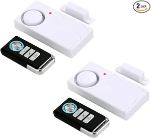Wireless Door Alarms When Opened with Remote, Door Security Sensor, Pool Alarm for Kids Safety, Sliding (2 Pack)