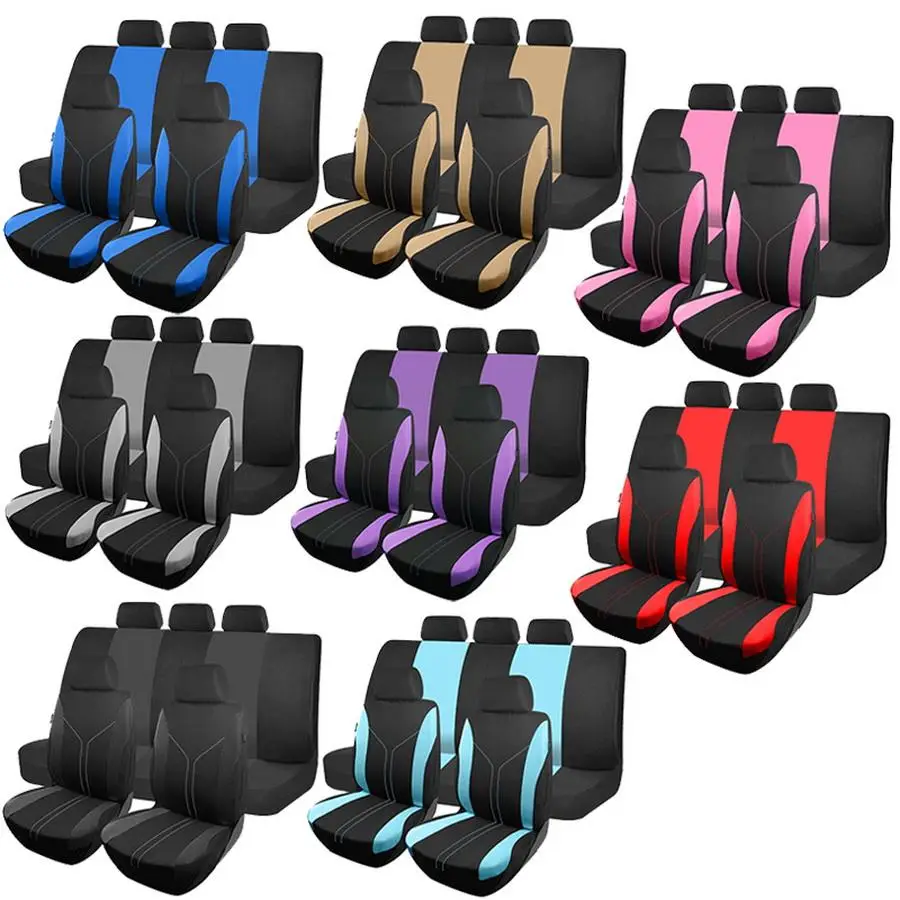 Car Seat Cover Set, Universal Car Seat Protector, Polyester Fabric Car Interior Accessories for Women, Car Accessories for Front Seat, Car Decoration