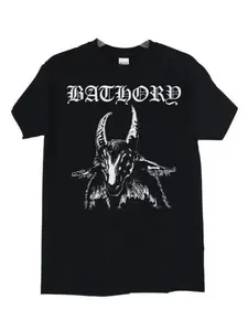 Bathory Bathory Cabra Blanca T-Shirt – Black Graphic Tee for Men Iconic Metal Band Design Unisex Casual T-Shirt on Sale