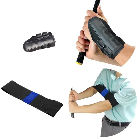 Golf Arm Band and Wrist Strap, Golf Training Aid, Arm Trainer to Improve Consistency, Sync Arms and Body, Practice Aid for All Level Golfers