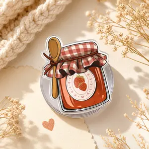 Cute Strawberry Jam Magsafe Phone Grip – Cottagecore Jar Magnetic Pop Socket & Kickstand