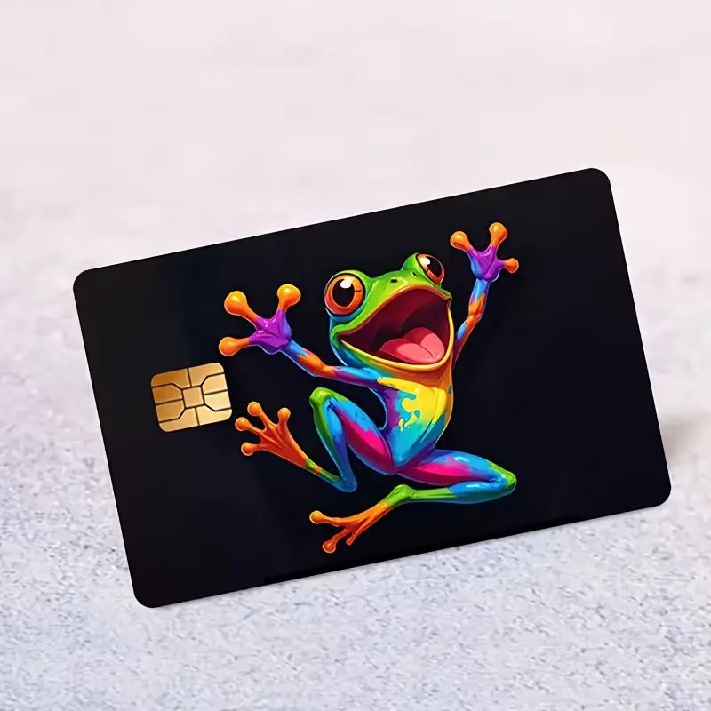 Cute Tree Frog Credit Card Skin, Rainbow Animal Debit Card Wrap, Durable Card Sticker