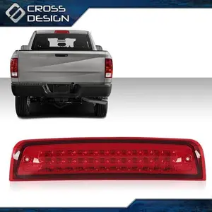 CROSSDESIGN Red Chrome Third Brake Tail Light Cargo Lamp Fit For Dodge Ram 1500 1PCS 09-17