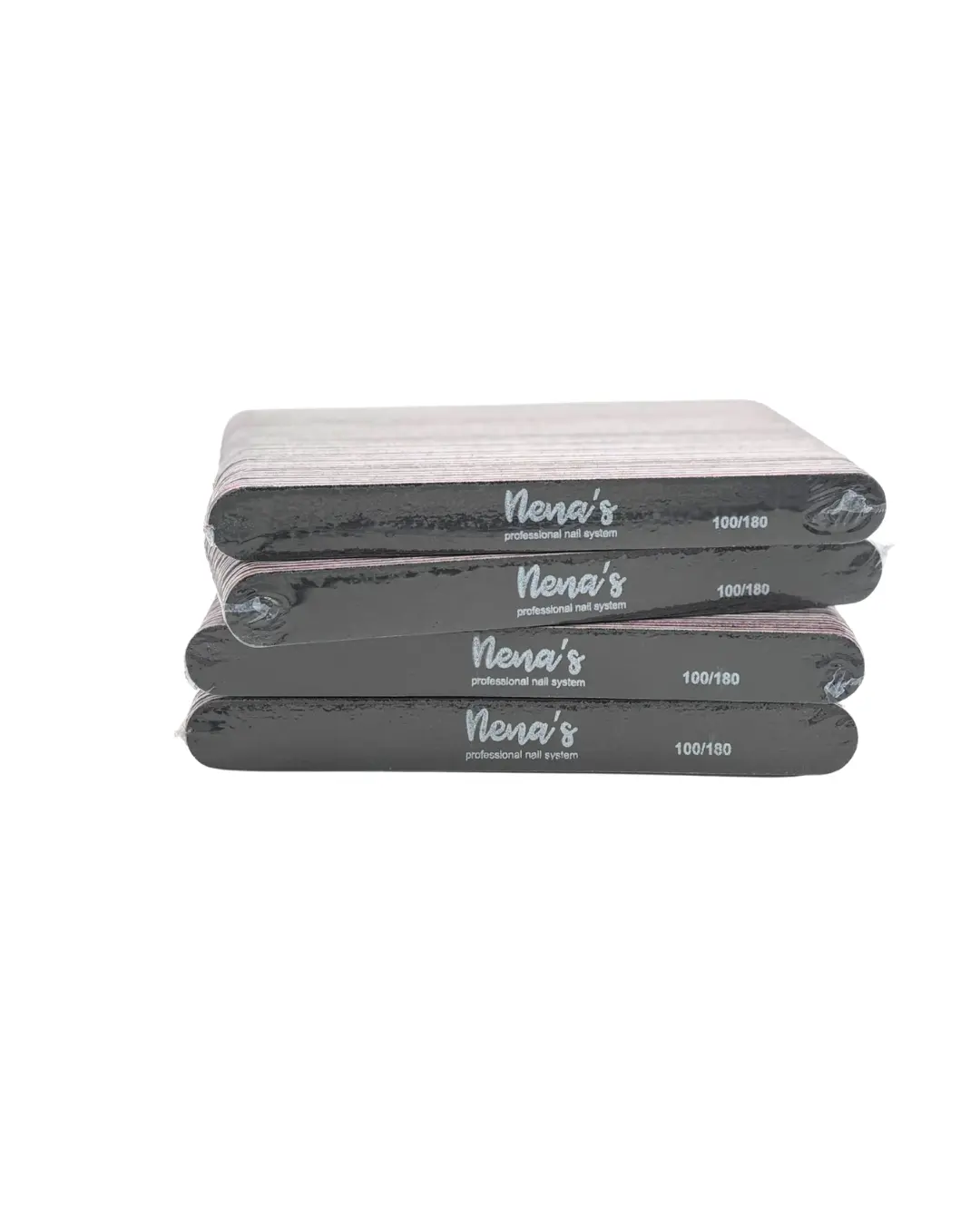 PACK OF 25 Nena's Nails Standard Files 100/180 Grit Black and White Professional Nail Care Tools for Salon Quality Results
