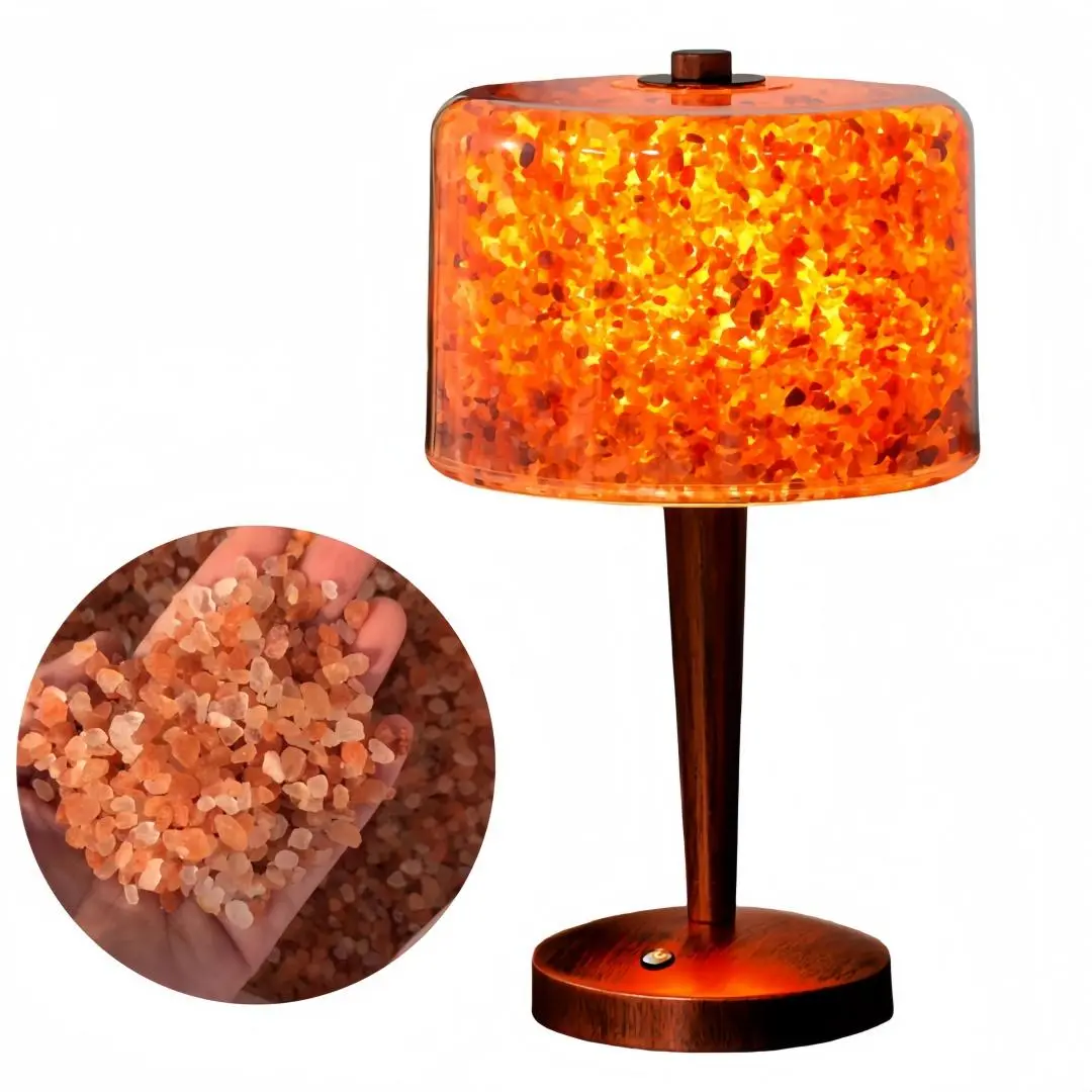 Himalayan Salt Lamp, USB Powered Natural Crystal Night Light, Decorative Bedside Accessory, Ideal Birthday Gift for Office, Yoga, Meditation, Ambient Night Lights, Decorative Lamps