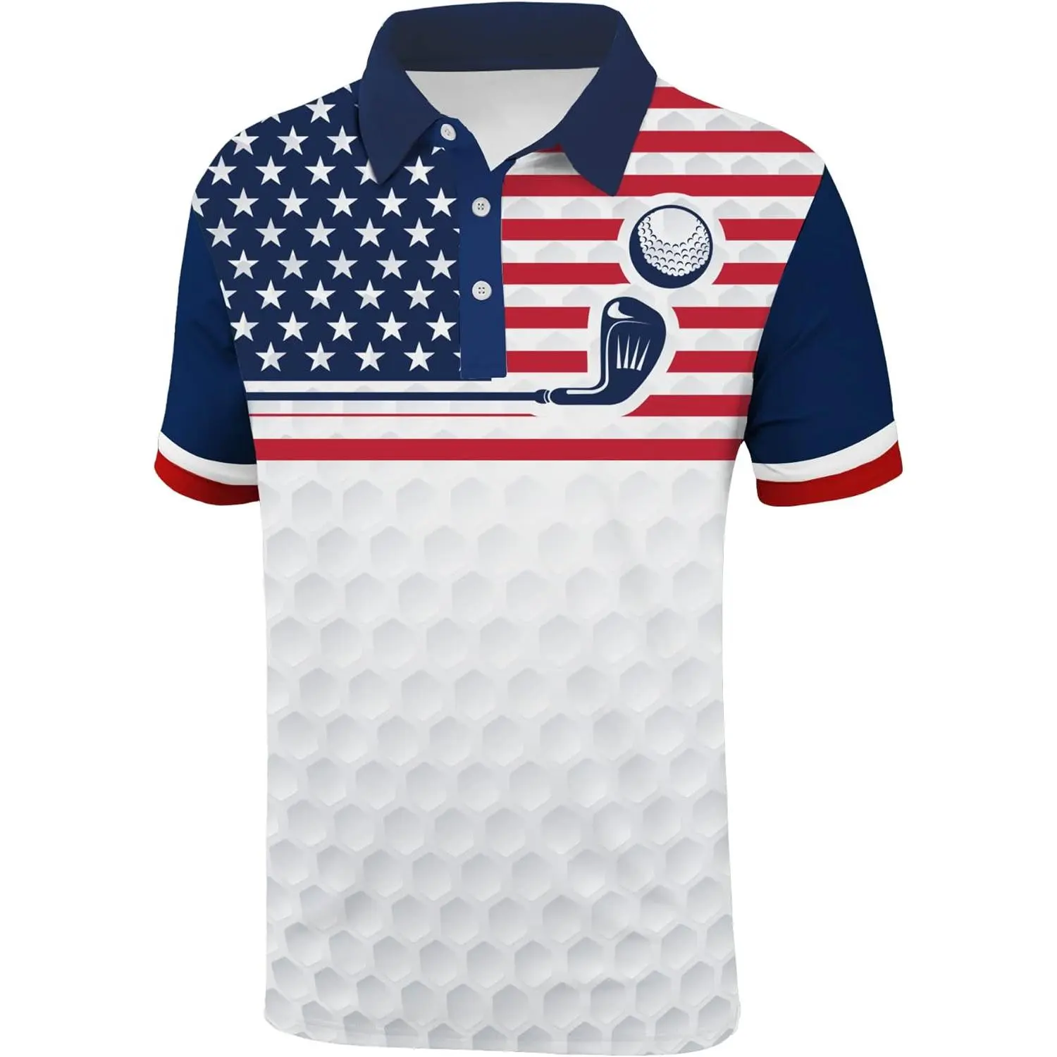 Men's Patriotic Polo Shirts Moisture Wicking Short Sleeves 4th July American Flag Golf Tennis Shirt Casual T-Shirt Men's Patriotic Polo Shirts Moisture Wicking Short Sleeves 4th July American Flag Golf Tennis Shirt Casual T-Shirt