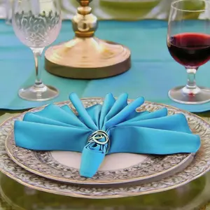 Teal Cloth Napkins Washable 210GSM Heavy-Duty Solid Table Napkins Cloth Bulk, Reusable Napkins with Hemmed Edges for Dinner, Holiday, Wedding, Party & Everyday Use